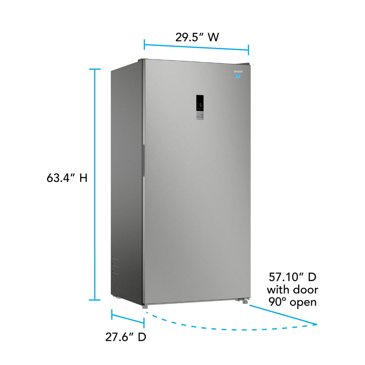 Avanti MaxxSpace Insulation™ Technology Garage-Ready Frost-Free Convertible Upright Freezer, 17 cu. ft., ENERGY STAR, Stainless Steel Look (AV170VFLJM0SS)