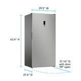 Avanti MaxxSpace Insulation™ Technology Garage-Ready Frost-Free Convertible Upright Freezer, 17 cu. ft., ENERGY STAR, Stainless Steel Look (AV170VFLJM0SS)