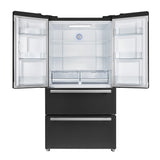 Forno Moena Espresso 36-Inch Black French Door Refrigerator, 19.2 Cu. Ft., Frost-Free, Automatic Ice Maker, ENERGY STAR Certified