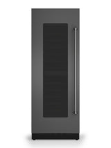 30"W. Integrated Wine Cellar Door Panel - Damascus Gray Left Hinge