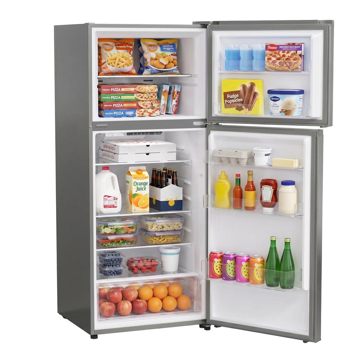 Avanti Frost-Free Apartment Size Garage-Ready Refrigerator, 14.6 cu. ft. Capacity, in Stainless Steel (AVFF146DLJ0SS)