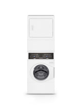 White Stacked Washer - Electric Dryer