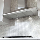 42" CCC 600/395 CFM Italian Made Wall Mount Chimney Range Hood Stainless