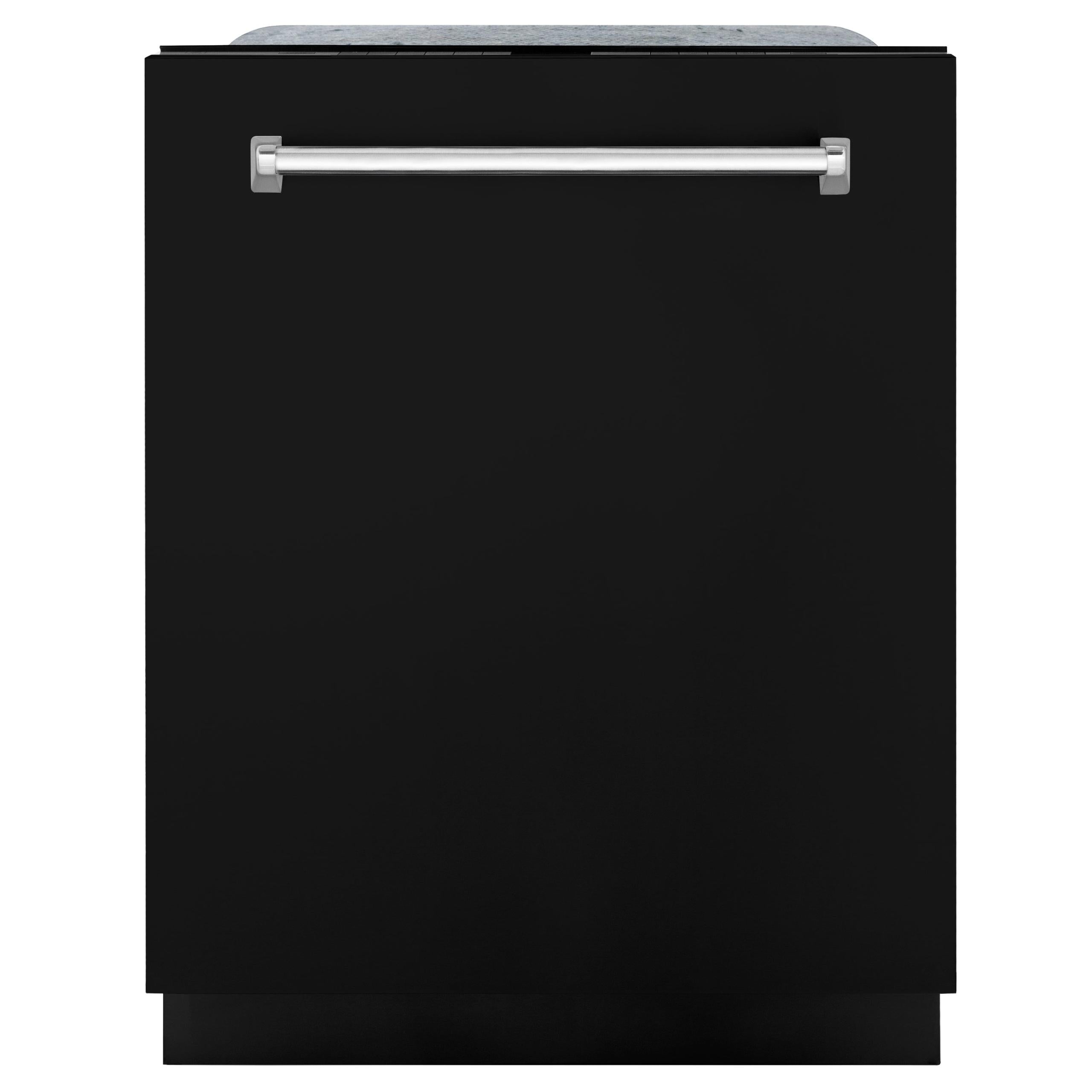 ZLINE 24" Monument Series 3rd Rack Top Touch Control Dishwasher with Stainless Steel Tub, 45dBa (DWMT-24) [Color: Black Matte]