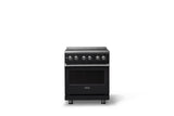 30"W. Electric Range (Finish: Onyx, Trim: Polished Chrome)