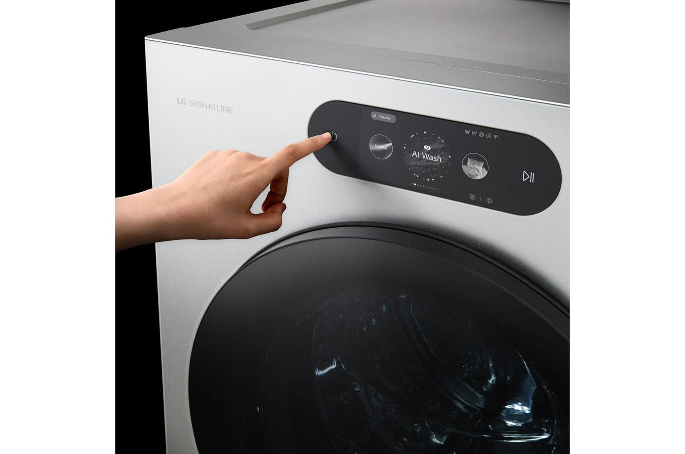 LG SIGNATURE 5.8 cu. ft. Mega Capacity Smart Front Load Washer with Built-In Intelligence, TurboWash® 360(degree), ezDispense® and Touch LCD Control