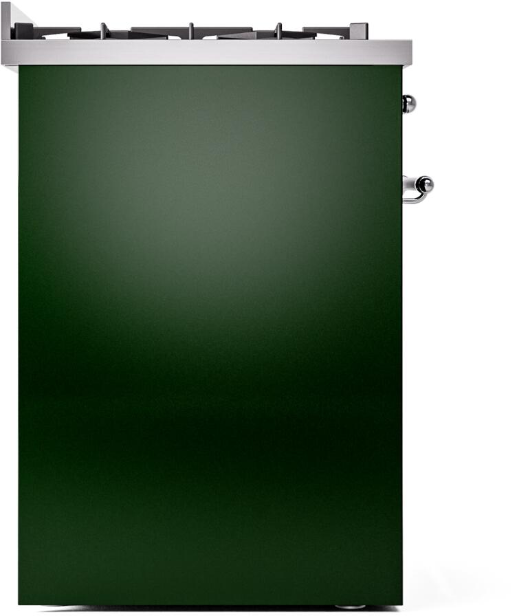 Nostalgie II 30 Inch Dual Fuel Liquid Propane Freestanding Range in Emerald Green with Chrome Trim