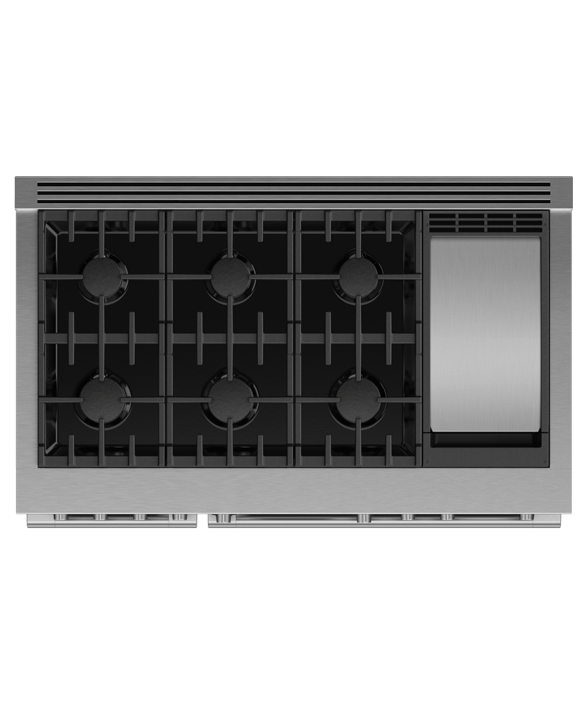 48" Series 9 Professional Dual Fuel 6 Burner with Griddle Range