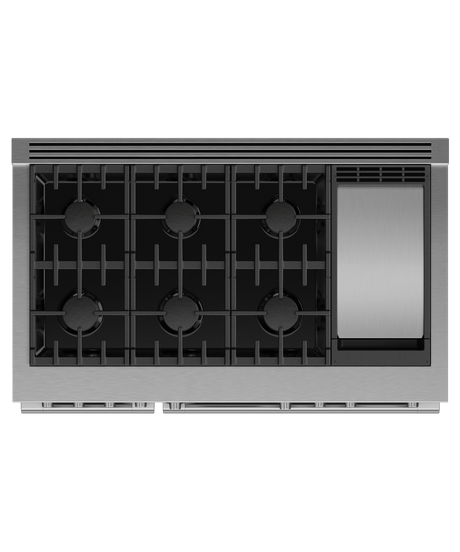 48" Series 9 Professional Dual Fuel 6 Burner with Griddle Range