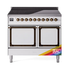 ILVE UNDI406QNMPRAB Nostalgie II Noblesse 40 inch Induction Range (Solid Door, RAL, Burnished)