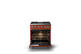 30"W. Dual Fuel Range (Finish: Spiced Cider, Trim: Polished Chrome, Fuel: Natural Gas)