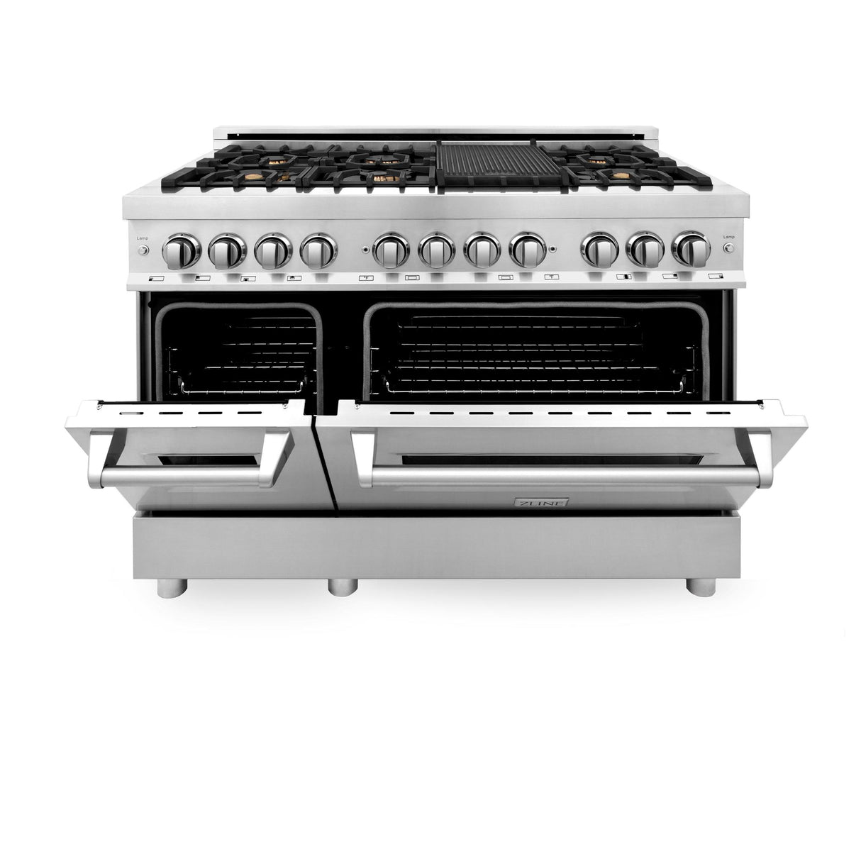 ZLINE 48 in. Dual Fuel Range with Gas Stove and Electric Oven in Stainless Steel (RA48) [Color: DuraSnow Stainless Steel]