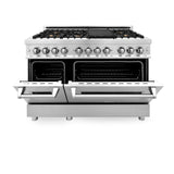 ZLINE 48 in. Dual Fuel Range with Gas Stove and Electric Oven in Stainless Steel (RA48) [Color: DuraSnow Stainless Steel]
