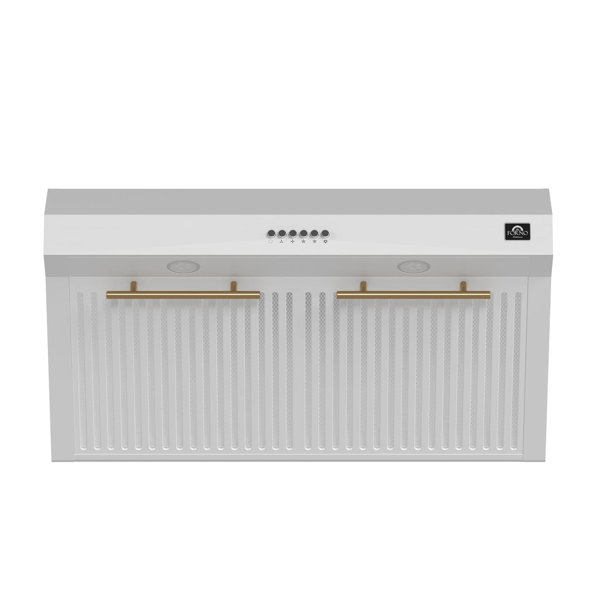 Forno Bari Espresso 30-Inch Under Cabinet Range Hood, White, 600 CFM, LED Lighting, Dishwasher-Safe Baffle Filters, 3-Speed Fan Control