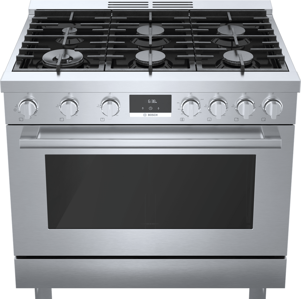 800 Series Dual Fuel Freestanding Range 36" Stainless Steel
