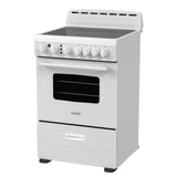Avanti 24-Inch Freestanding Electric Range with Ceramic Glass Cooktop, in White (CERU240P0W)