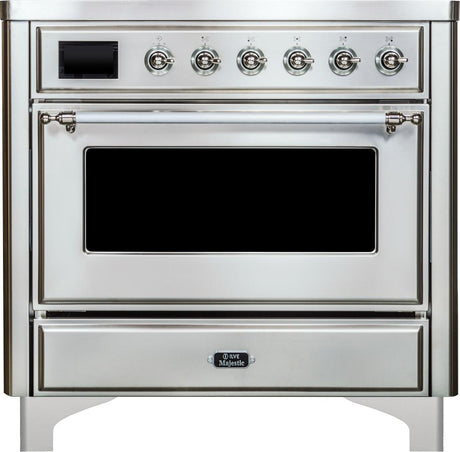 Majestic II 36 Inch Electric Freestanding Range in Stainless Steel with Chrome Trim