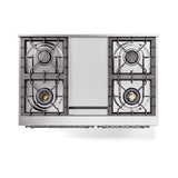 ILVE UND40FQNMPAWCLP Nostalgie II Noblesse 40 inch Dual Fuel Range (Liquid Propane, Solid Door, Antique White, Chrome)