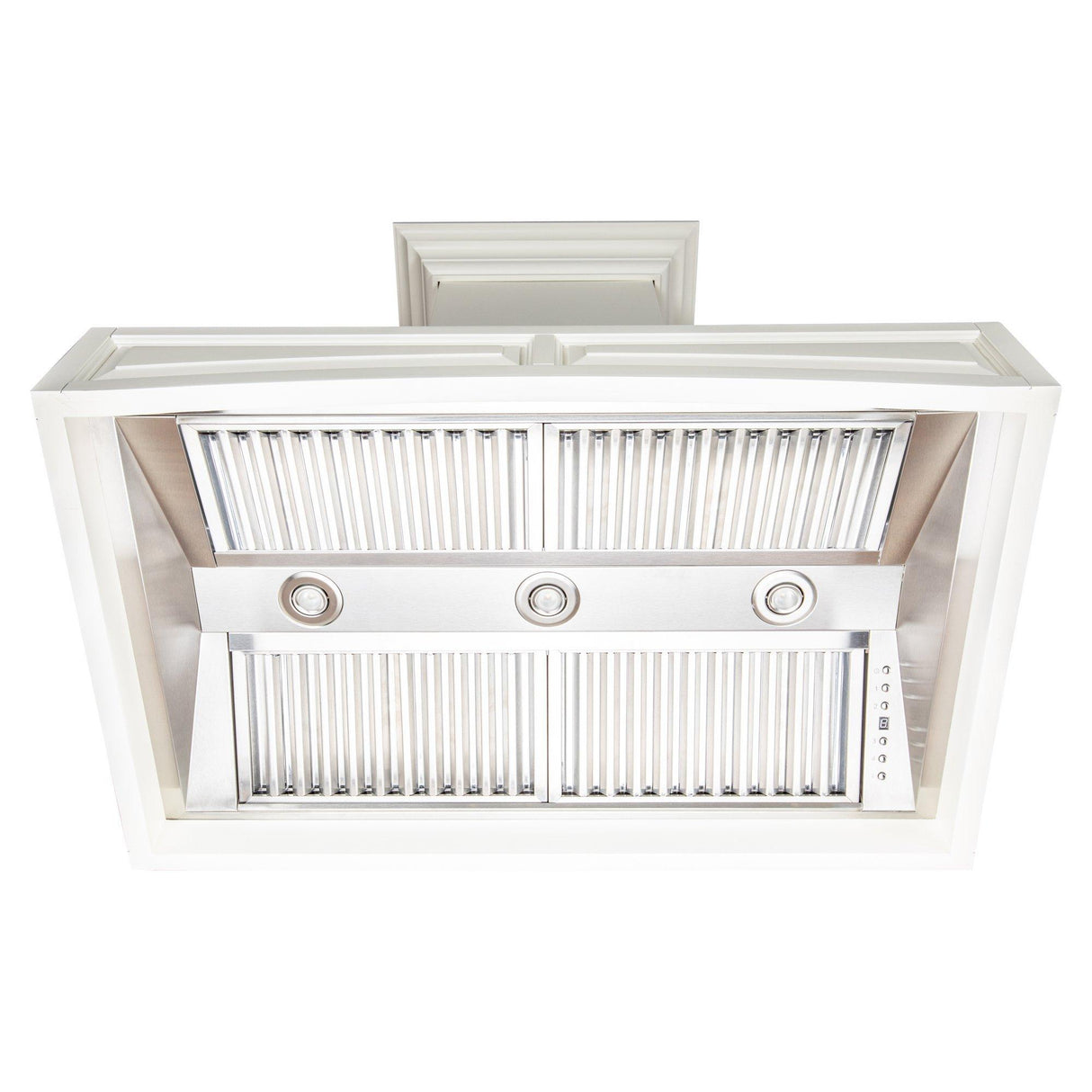 ZLINE Wooden Wall Mount Range Hood in White - Includes Remote Motor (321TT-R) [Size: 30 Inch, CFM: 400]