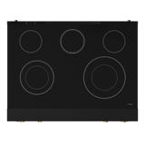 36 Inch Professional Electric Range With Tilt Panel Touch Control In Black/bronze  Gordon Ramsay Series