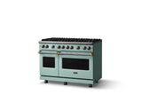 48"W. Sealed Burner Gas Range (Burner: 8b, Finish: Splash, Trim: Brushed Brass, Fuel: Propane)
