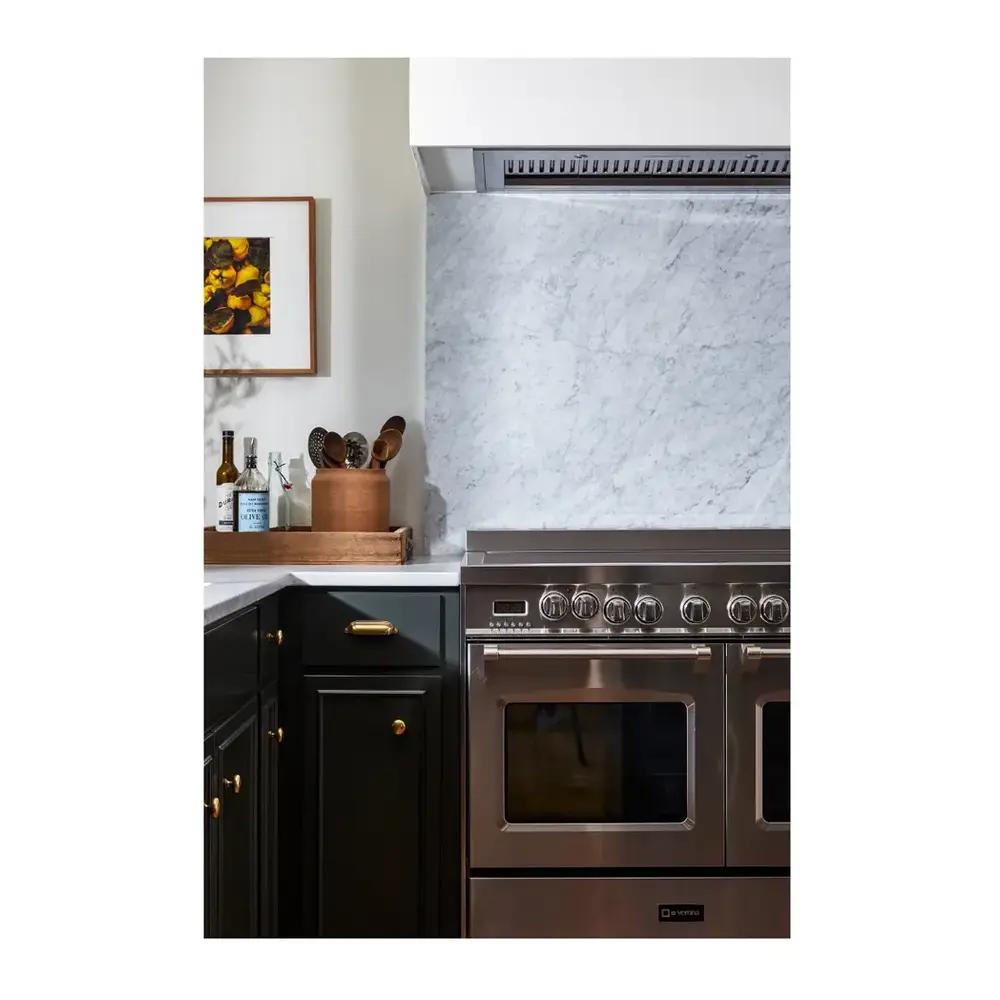 Verona VPFSEE365DSS 36 inch Prestige Series Freestanding Double Oven Electric Range with 5 Elements, 3.5 cu. ft. Total Oven Capacity, European Convection (Stainless Steel)