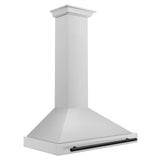 ZLINE 30 in. Autograph Edition Convertible Stainless Steel Range Hood with Stainless Steel Shell and Champagne Bronze Accents (KB4STZ-30-CB) [Color: Matte Black Accents]