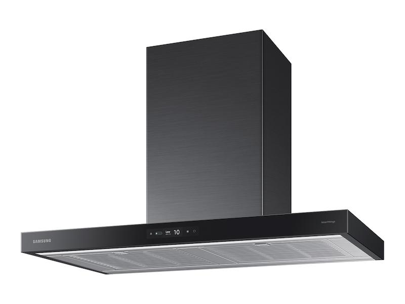 36" Bespoke Smart Wall Mount Hood with LCD Display in Clean Deep Charcoal