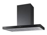 36" Bespoke Smart Wall Mount Hood with LCD Display in Clean Deep Charcoal