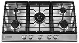 36-Inch 5 Burner Gas Cooktop, Architect® Series II - Stainless Steel