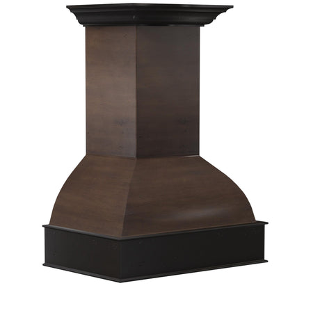 ZLINE 36" Wooden Wall Mount Range Hood in Antigua and Walnut - Includes Remote Motor
