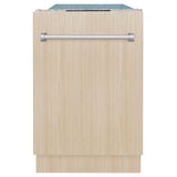 ZLINE 18 in. Compact Panel Ready Top Control Dishwasher with Stainless Steel Tub, 54dBa (DW7714-18)