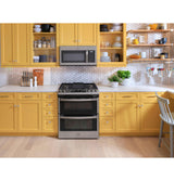 GE 30" Slide-In Front Control Gas Double Oven Range