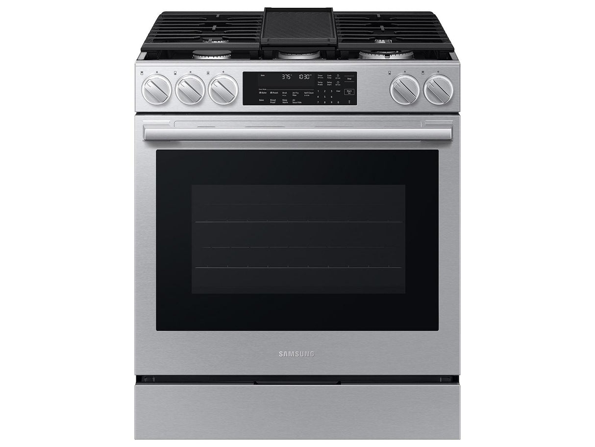 Bespoke Smart Slide-in Gas Range Pro Style Elite Design  Illuminated Knobs  Air Fry Max