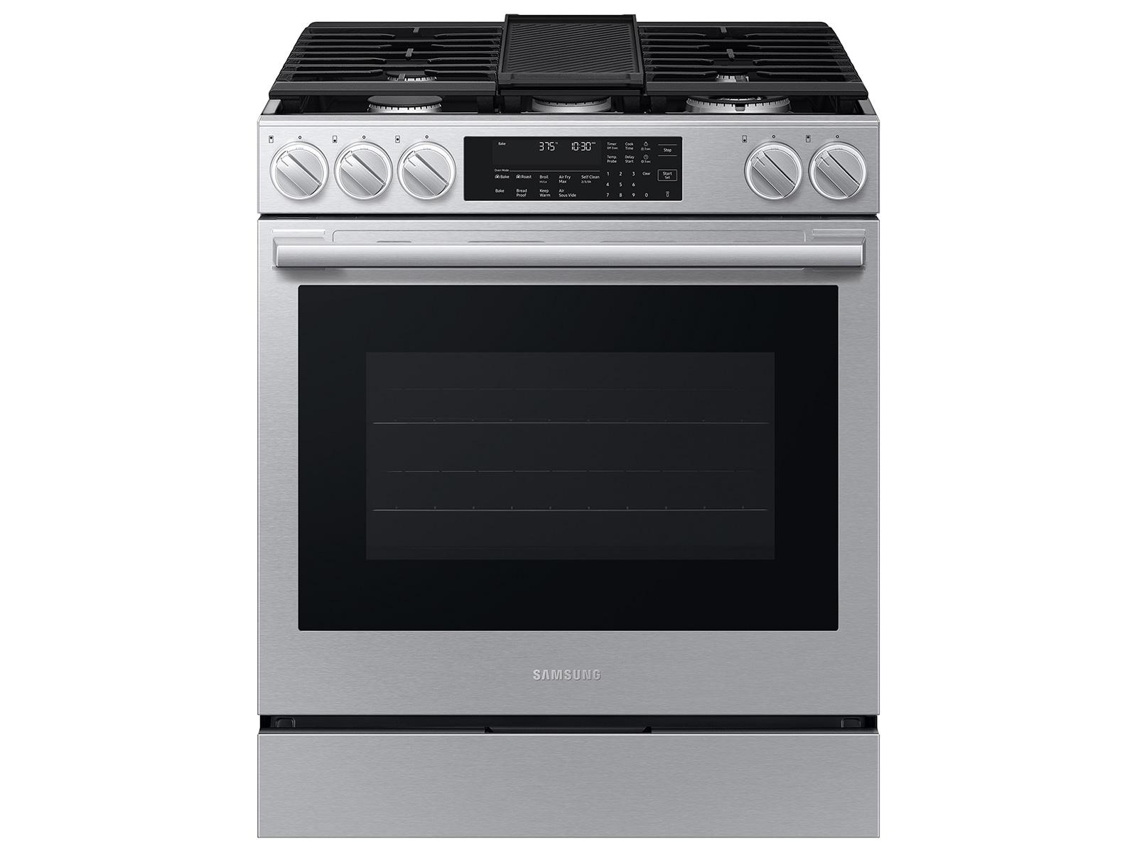 Bespoke Smart Slide-in Gas Range Pro Style Elite Design  Illuminated Knobs  Air Fry Max