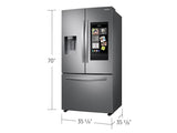 26.5 cu. ft. Large Capacity 3-Door French Door Refrigerator with Family Hub™ and External Water & Ice Dispenser in Stainless Steel