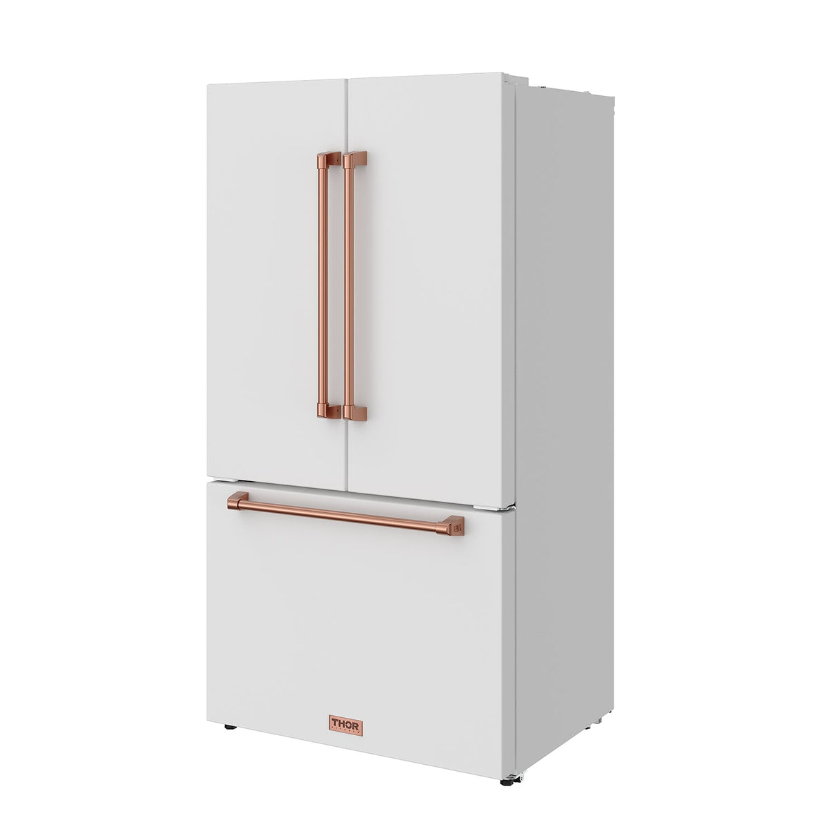 36 Inch French Door Counter Depth Refrigerator With Ice Maker - White/rose Gold  Gordon Ramsay Series