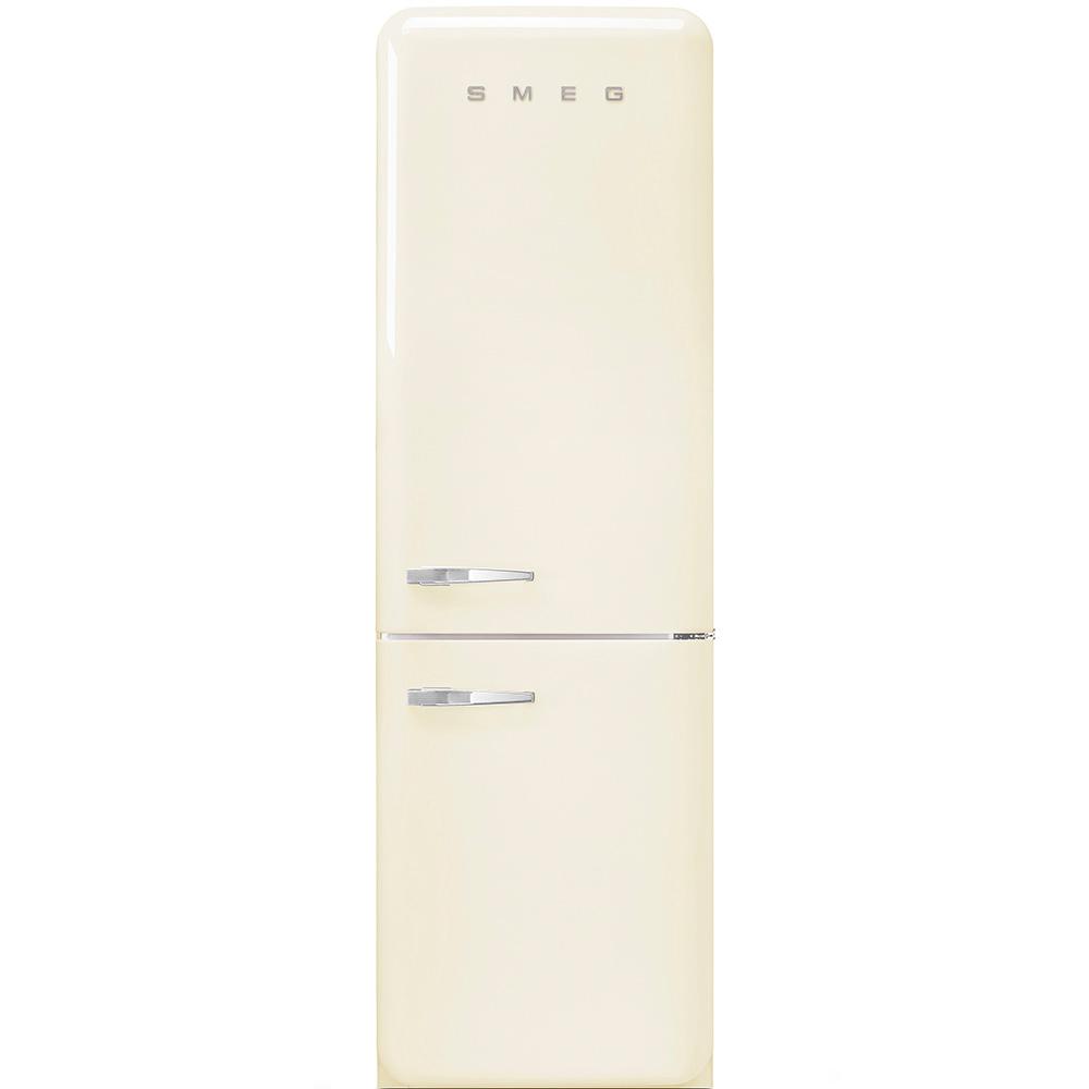 Approx 24" 50'S Style refrigerator with automatic freezer, Cream, Right hand hinge