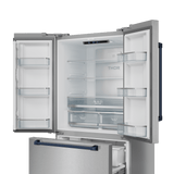 36 Inch 20.3 Cu Ft French Door Counter Depth Refrigerator With Ice Maker In Stainless Steel/navy Blue  Gordon Ramsay Series