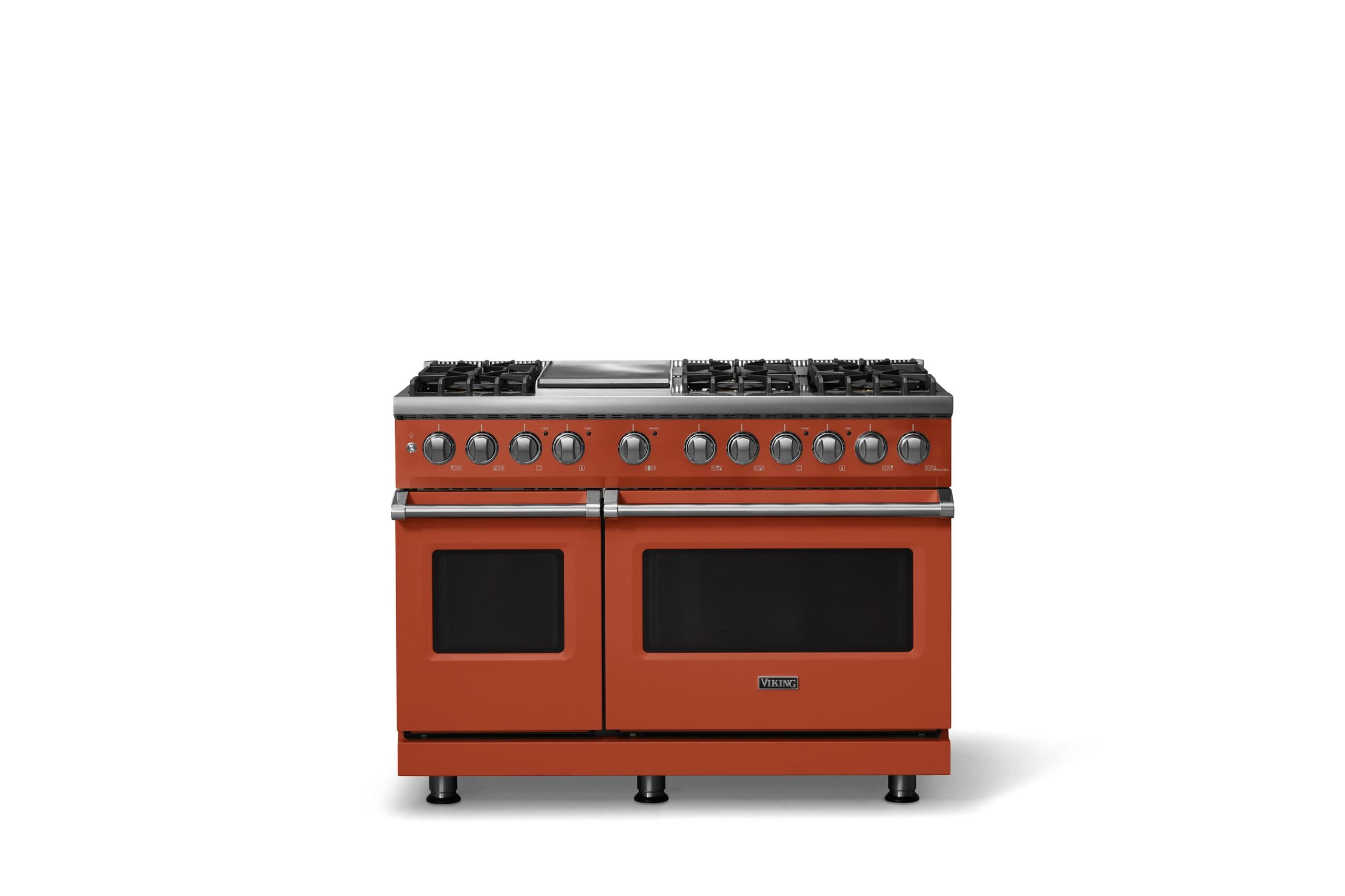 48"W. Dual Fuel Range (Burner: 6g, Finish: Spiced Cider, Trim: Polished Chrome, Fuel: Propane)