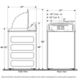 GE® 5.0 cu. ft. Capacity Smart Washer with Stainless Steel Basket