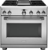 Monogram 36" Dual-Fuel Professional Range with 4 Burners and Griddle (Natural Gas)