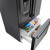 500 Series French Door Bottom Mount Refrigerator 36" Black Stainless Steel, Total No Frost