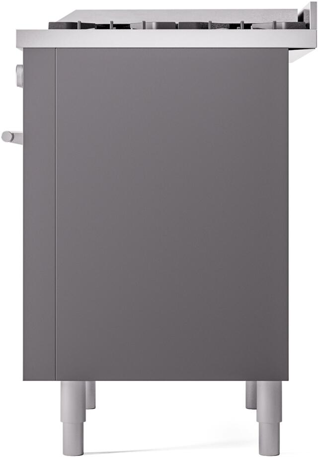 Professional Plus II 36 Inch Dual Fuel Natural Gas Freestanding Range in Matte Graphite with Trim