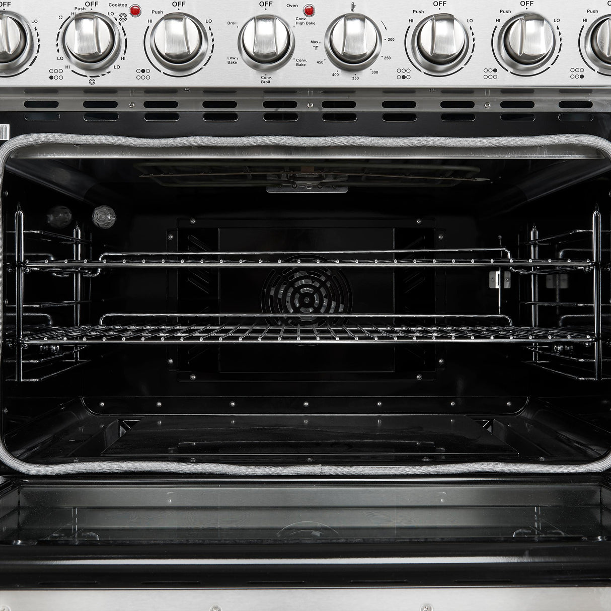Forno Paolo 36 Inch Freestanding Electric Range, Stainless Steel, 5.44 cu.ft, True Convection Oven, Energy Efficient