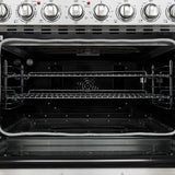 Forno Paolo 36 Inch Freestanding Electric Range, Stainless Steel, 5.44 cu.ft, True Convection Oven, Energy Efficient