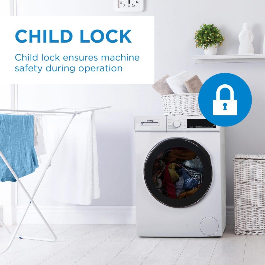 Danby 24-inch, 2.2 cu. ft. Stackable Front Load Washer with Steam in White