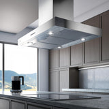 48" CCC 600/395 CFM Low Profile Island Hood SS
