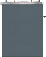 Majestic II 30 Inch Dual Fuel Liquid Propane Freestanding Range in Blue Grey with Bronze Trim