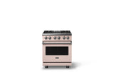 30"W. Dual Fuel Range (Finish: Blush, Trim: Polished Chrome, Fuel: Propane)